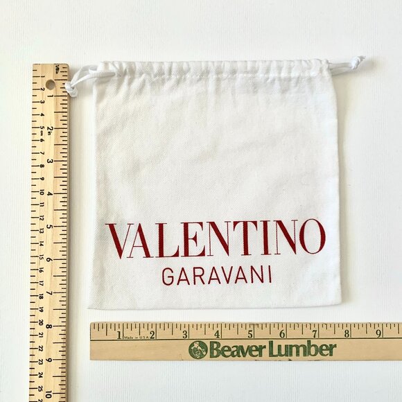 Valentino Garavani Dust Bag White Red Pouch Drawstring Storage Gift Chic Luxury - Picture 5 of 7